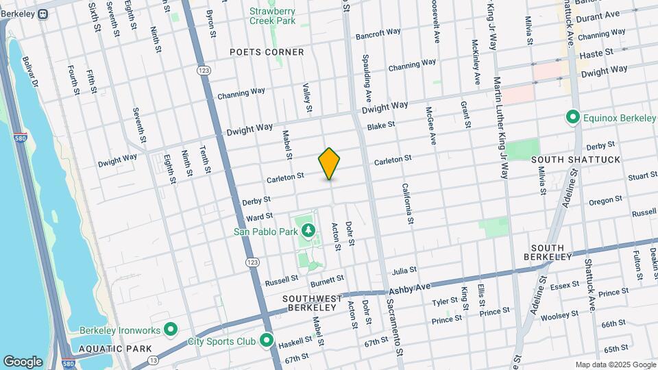 1349 Derby St Mapa y Detalles de la Ubicación