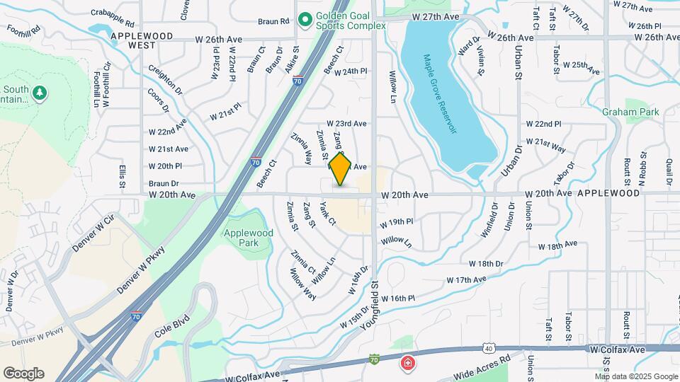 12927 W 20th Ave Map and Location Details