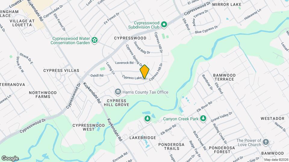 4018 Cypress Hill Dr Mapa y Detalles de la Ubicación