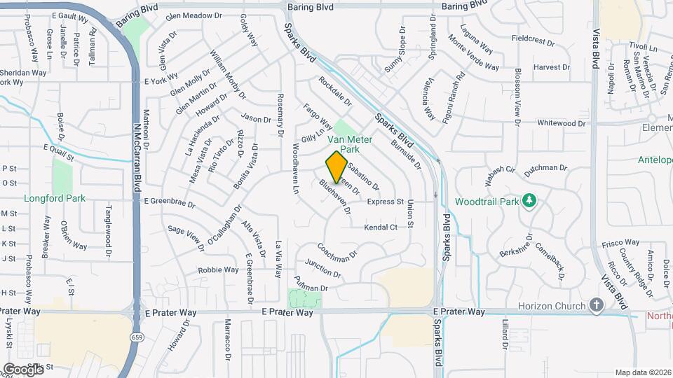 1698 Bluehaven Dr Map and Location Details