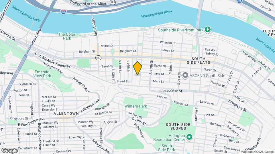 161 S 16th St Map and Location Details