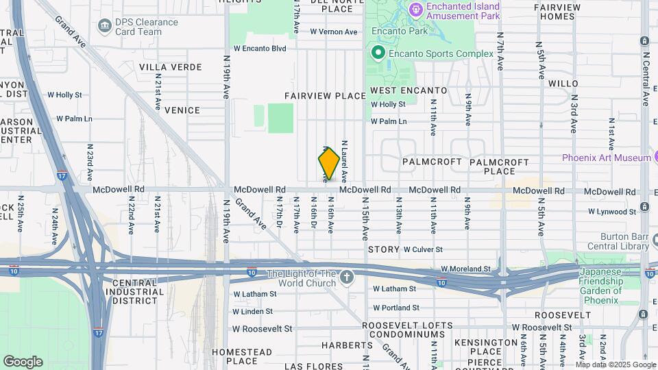 1552 W McDowell Rd Map and Location Details