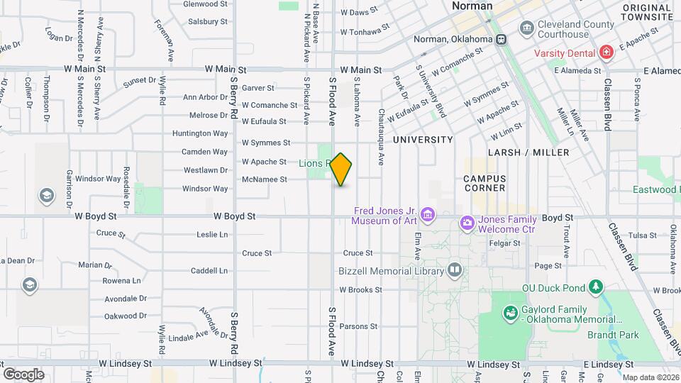517 S Flood Ave Map and Location Details