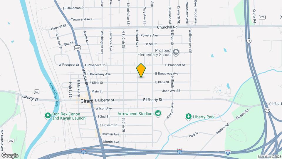 410 E Kline St Map and Location Details