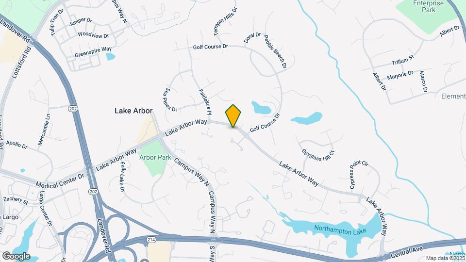10701 Lake Arbor Way Map and Location Details