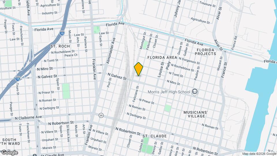 2114 Feliciana St Map and Location Details