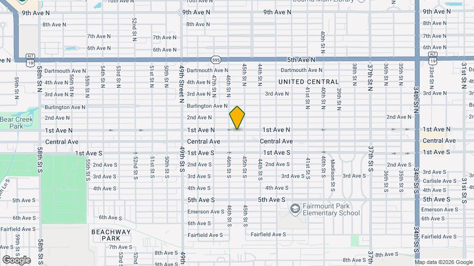 4536 1st Ave N Map and Location Details