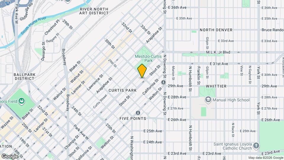 2953 Stout St Map and Location Details