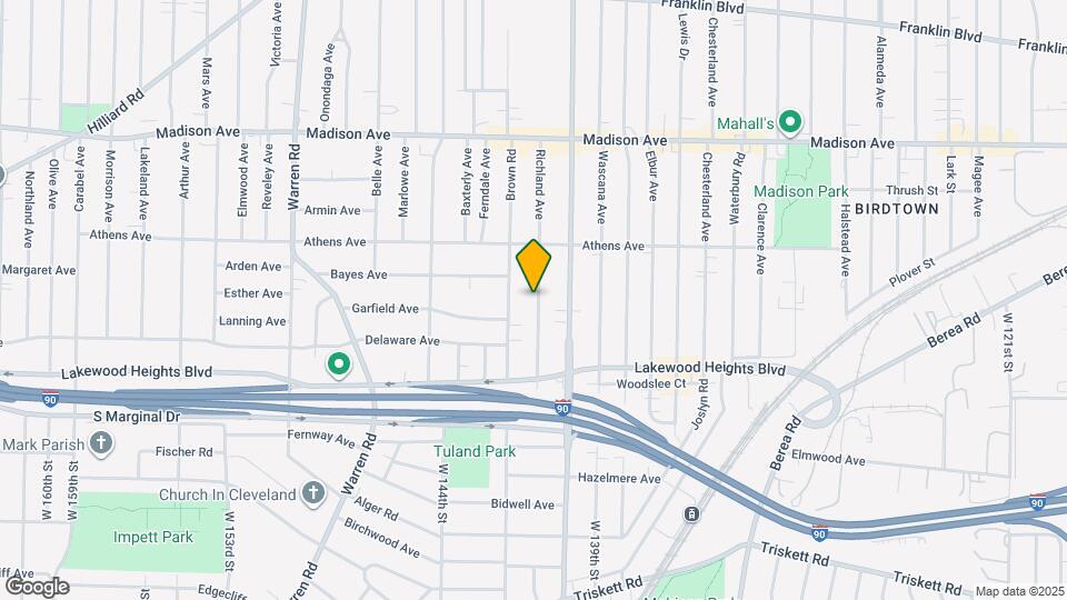 2168 Richland Ave Map and Location Details