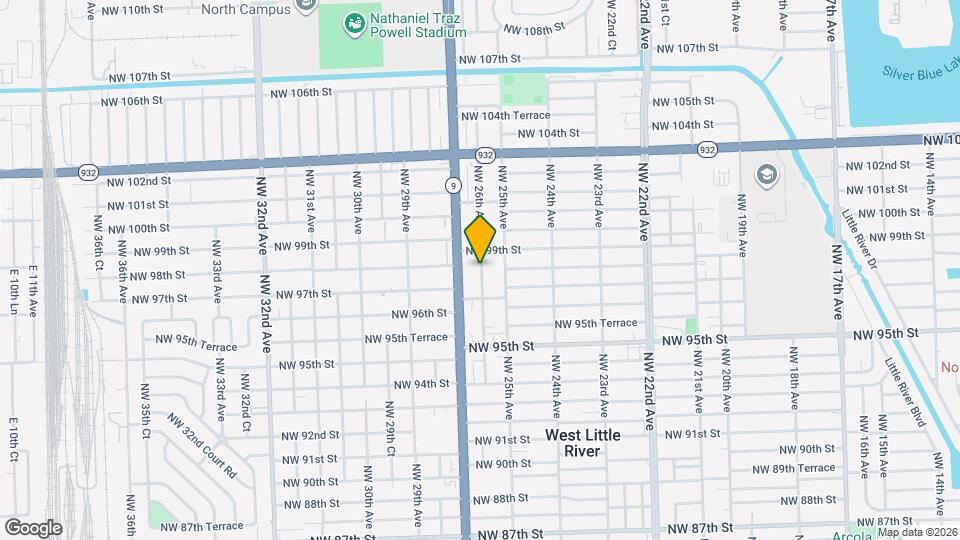 9754 NW 26th Ave Map and Location Details