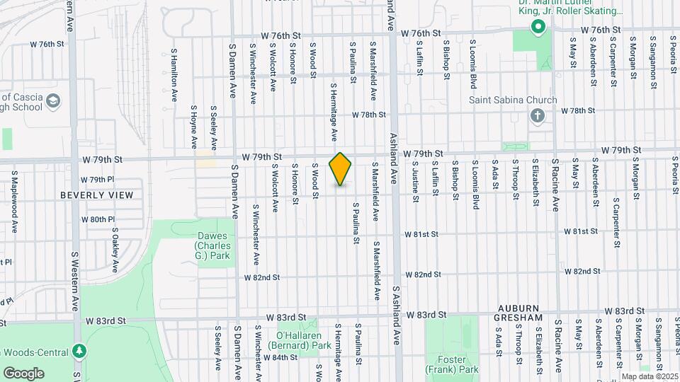 7955 S Hermitage Ave Map and Location Details