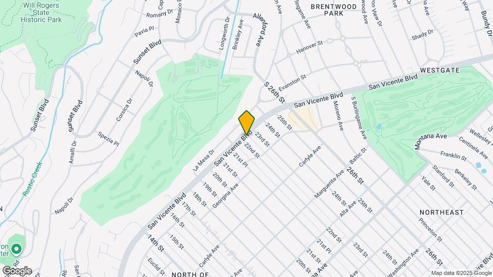 2202 San Vicente Blvd Map and Location Details