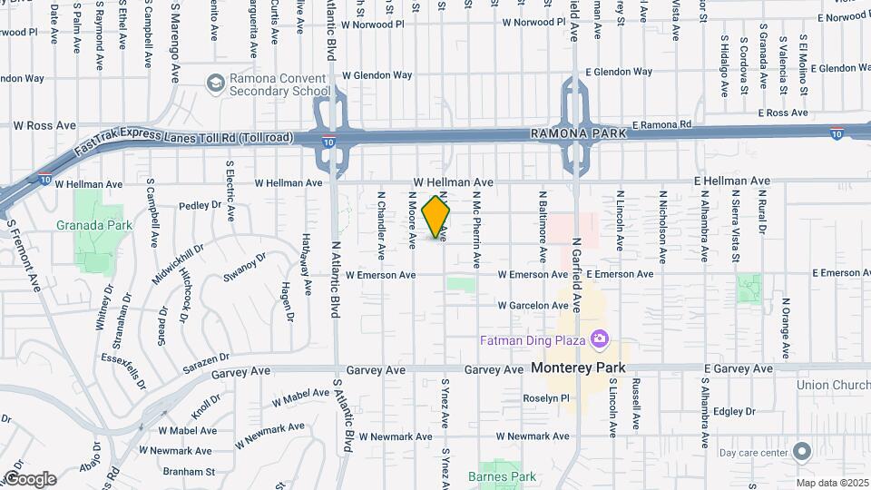 431 N Ynez Ave, Unit D Map and Location Details