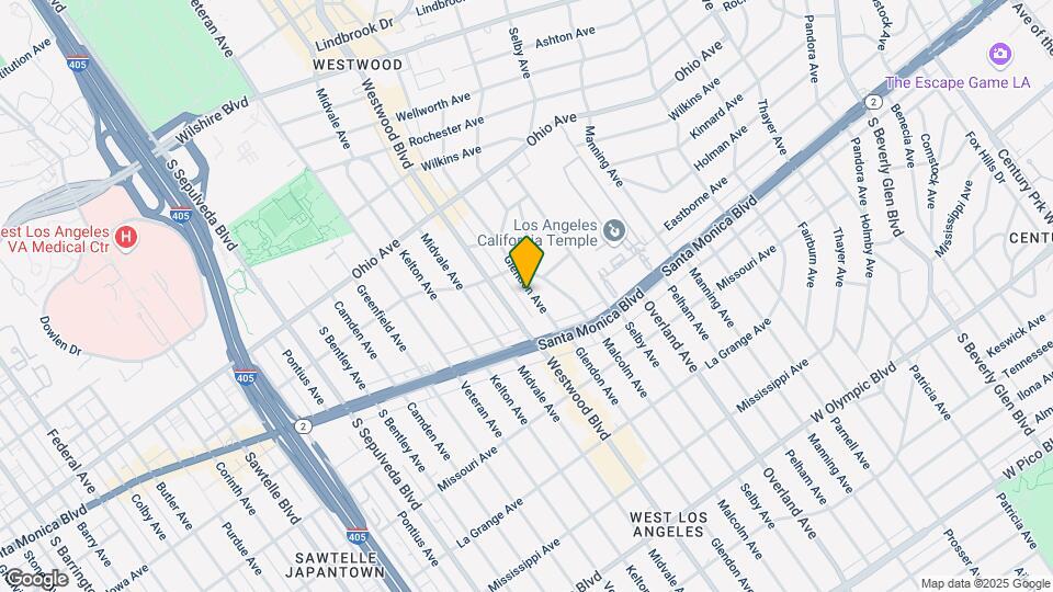 1733 Glendon Ave Map and Location Details