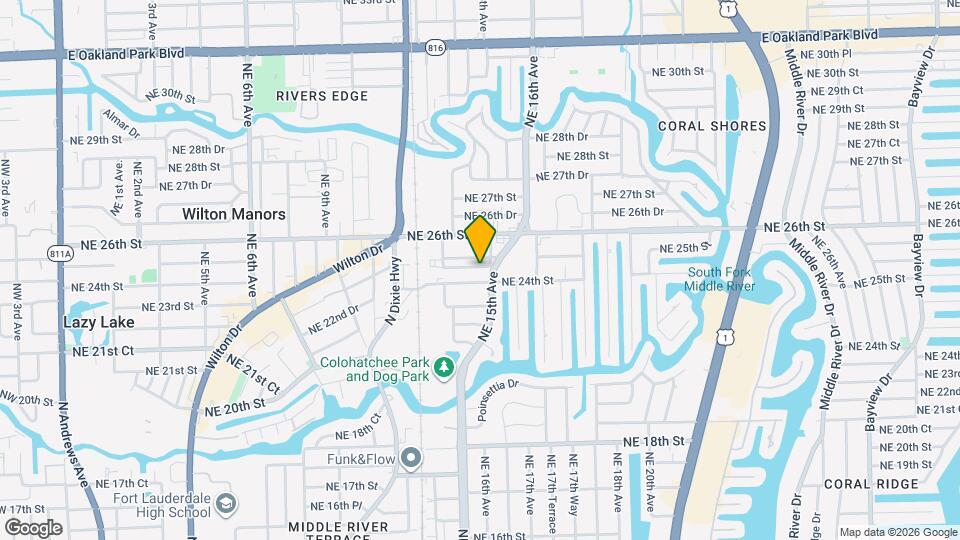 1456 NE 24th Ct, Unit A Mapa y Detalles de la Ubicación