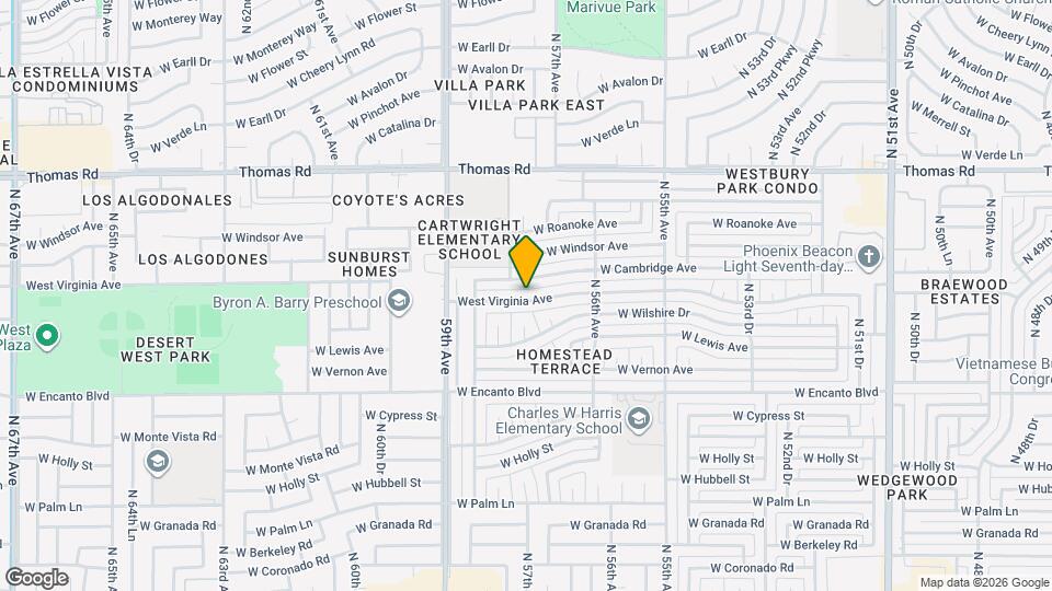 5714 W Virginia Ave Map and Location Details