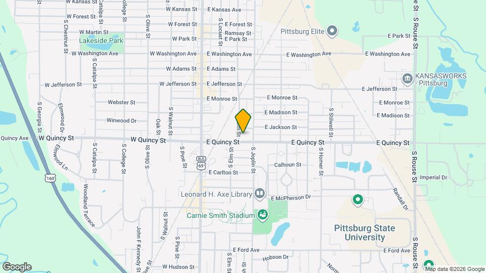 1207 S Elm St Map and Location Details