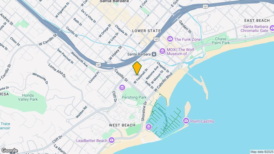 201 Bath St, Unit #6 Beach Penthouse Map and Location Details