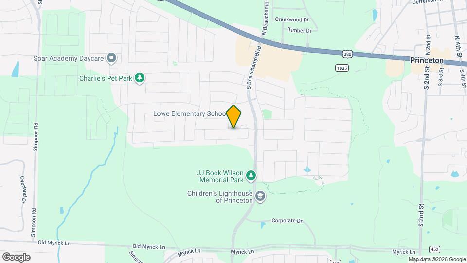 815 Evergreen St Map and Location Details