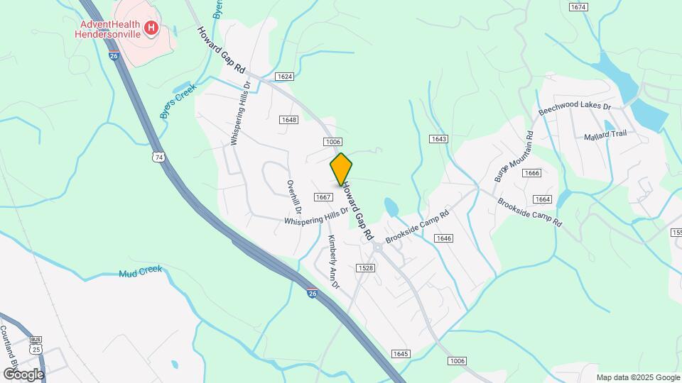 1668 Howard Gap Rd Map and Location Details