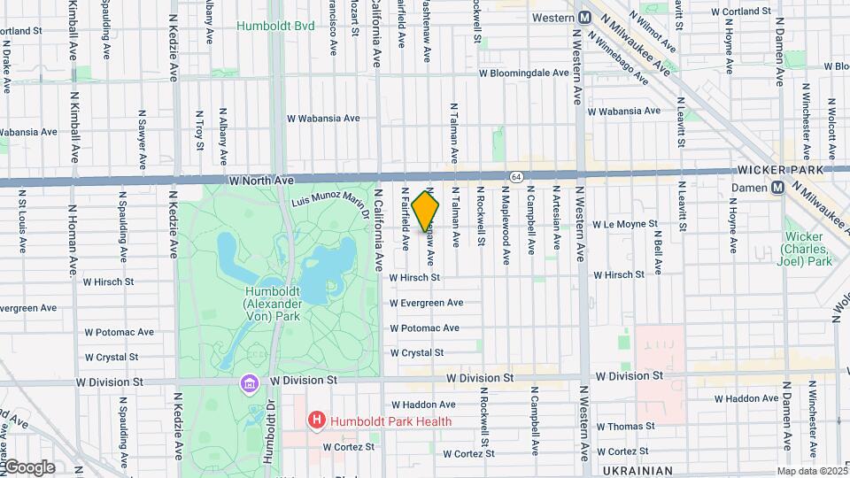 1448 N Washtenaw Ave Mapa y Detalles de la Ubicación