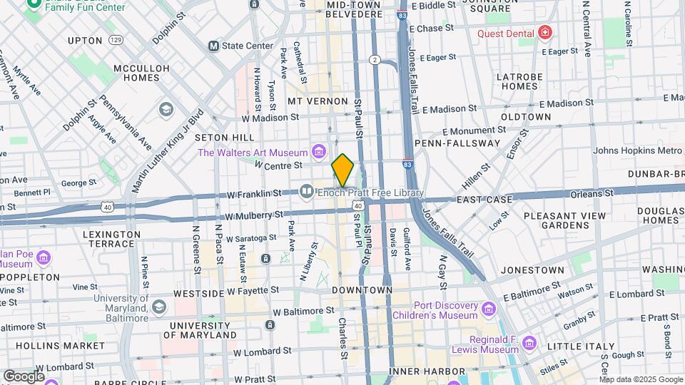 5 E Franklin St Mapa y Detalles de la Ubicación