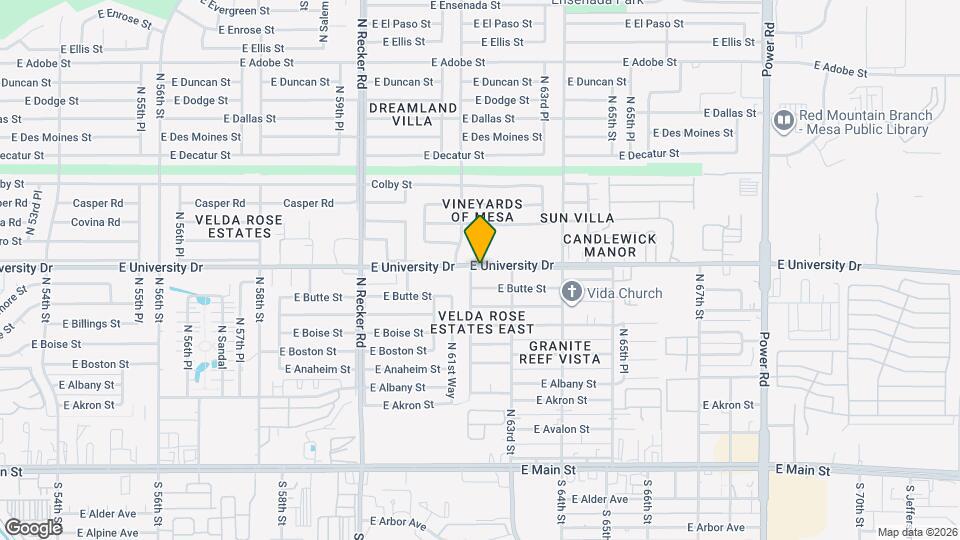 6209 E University Dr Map and Location Details