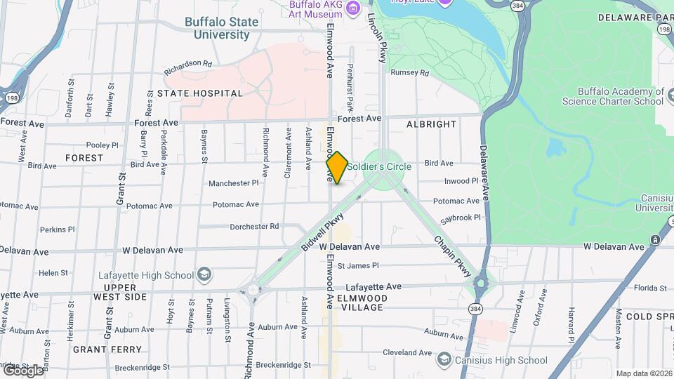 1015 Elmwood Ave Mapa y Detalles de la Ubicación