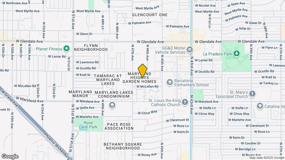 4621 W Desert Crest Dr Mapa y Detalles de la Ubicación