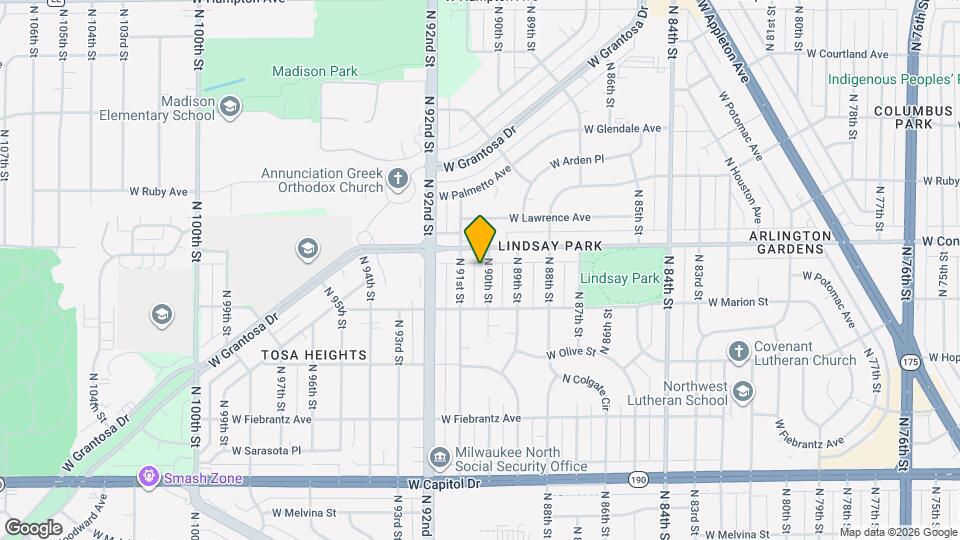 4355 N 90th St, Unit Basement Map and Location Details