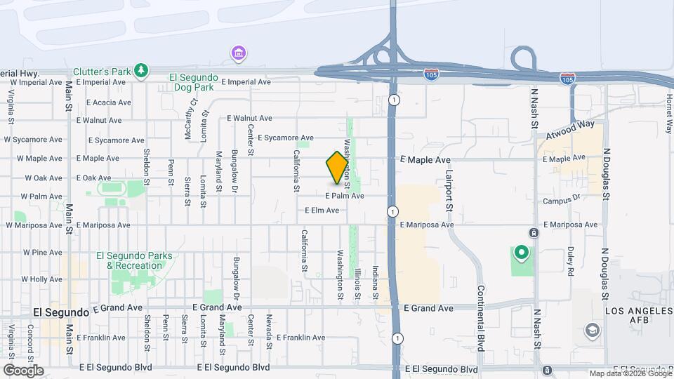 1537 E Palm Ave Mapa y Detalles de la Ubicación