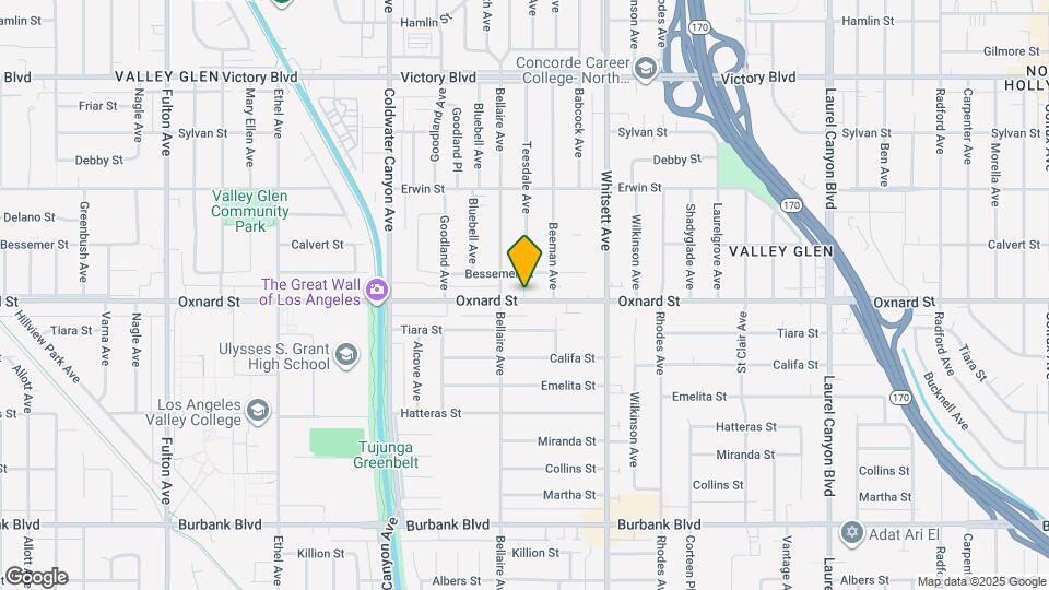 12627 Oxnard St Map and Location Details