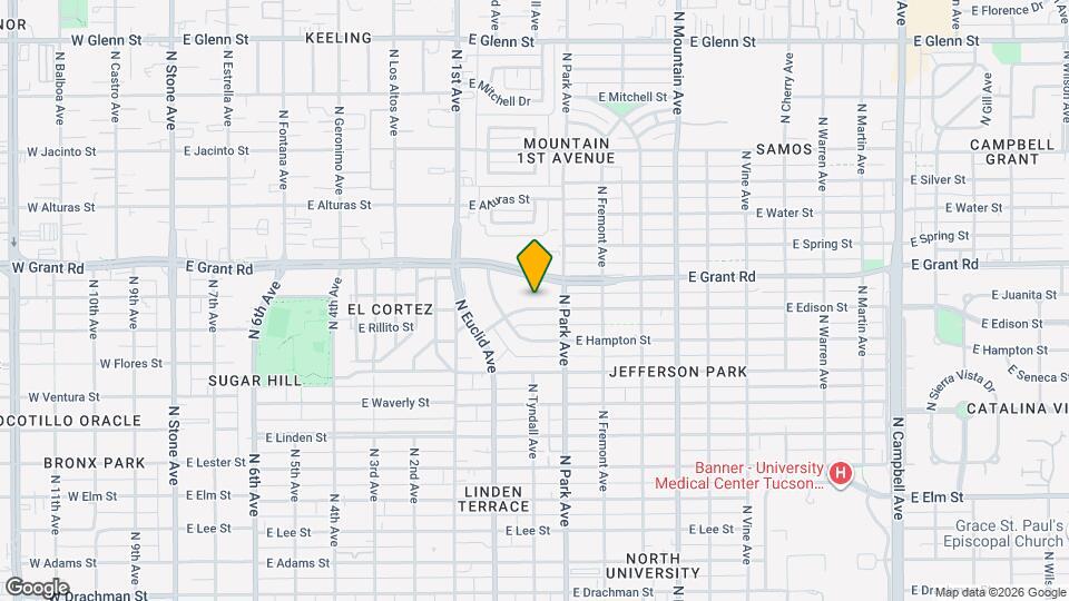 933 E Edison St Map and Location Details