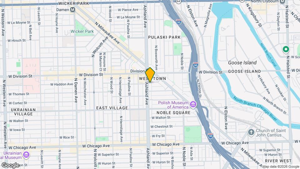 1123 N Ashland Ave Map and Location Details