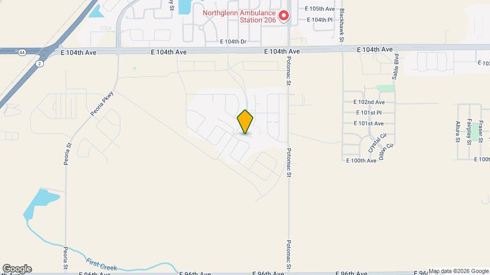 13331 E 100th Pl Map and Location Details