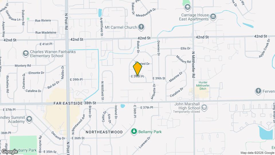 9525 E 39th Pl Map and Location Details