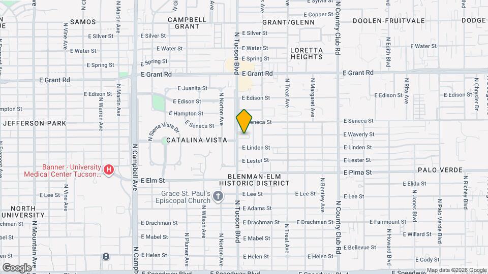 1936 N Tucson Blvd Map and Location Details