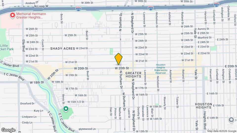 805 W 20th St Map and Location Details