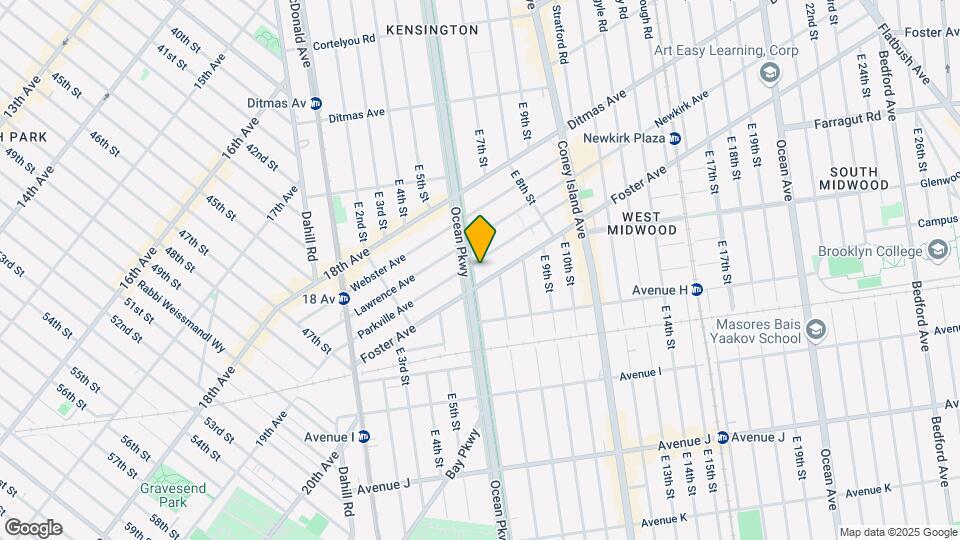 733 Ocean Pkwy Map and Location Details