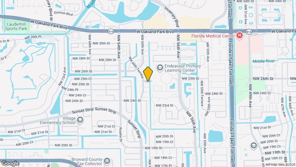 5952 NW 25th Pl Map and Location Details