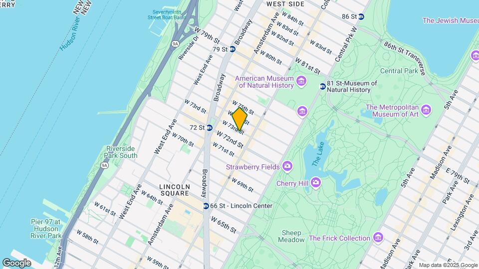 124 W 73rd St Map and Location Details