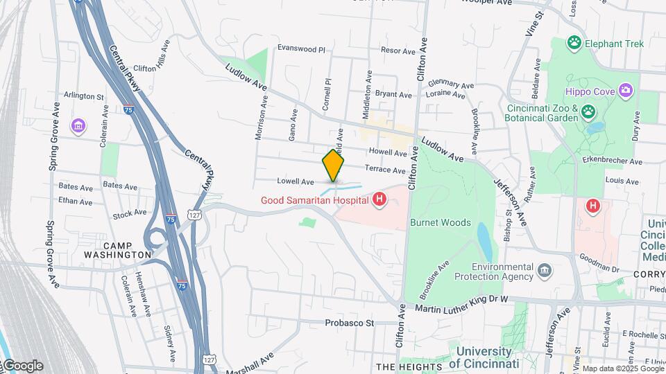 501 Lowell Ave Map and Location Details