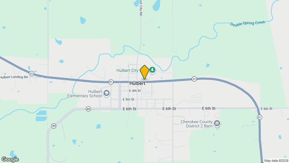 Cookson Hills Hulbert Homes Mapa y Detalles de la Ubicación