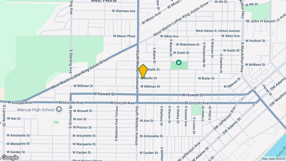 1828 W Butler St Map and Location Details