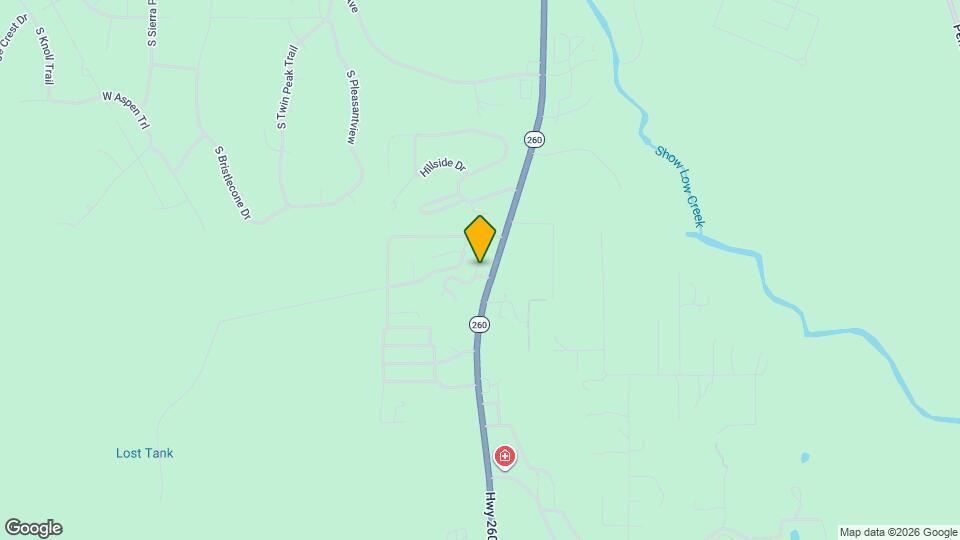 2600 S White Mountain Rd Map and Location Details