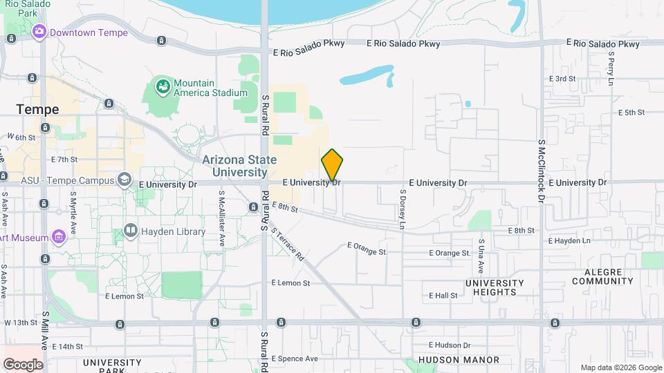 1111 E University Dr Map and Location Details