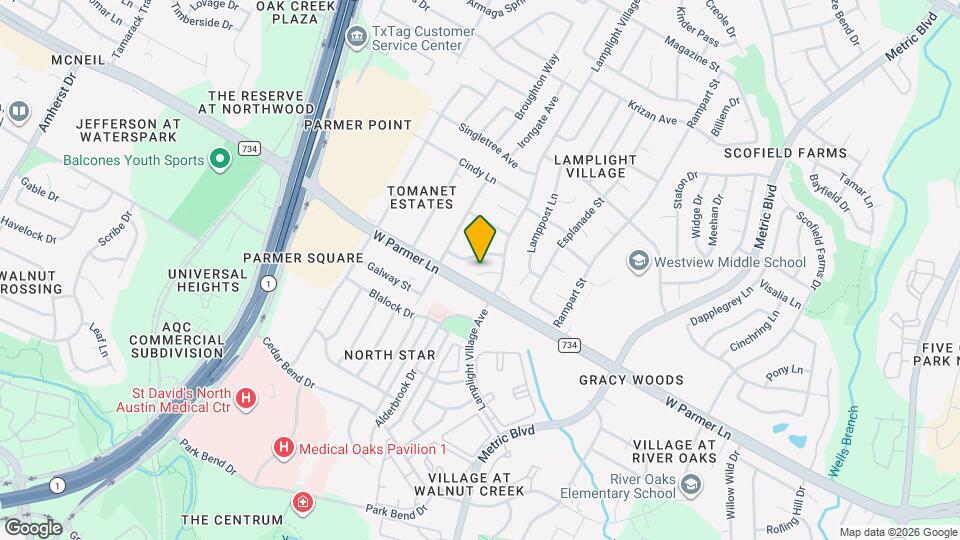 2104 Lamplight Village Cir Mapa y Detalles de la Ubicación