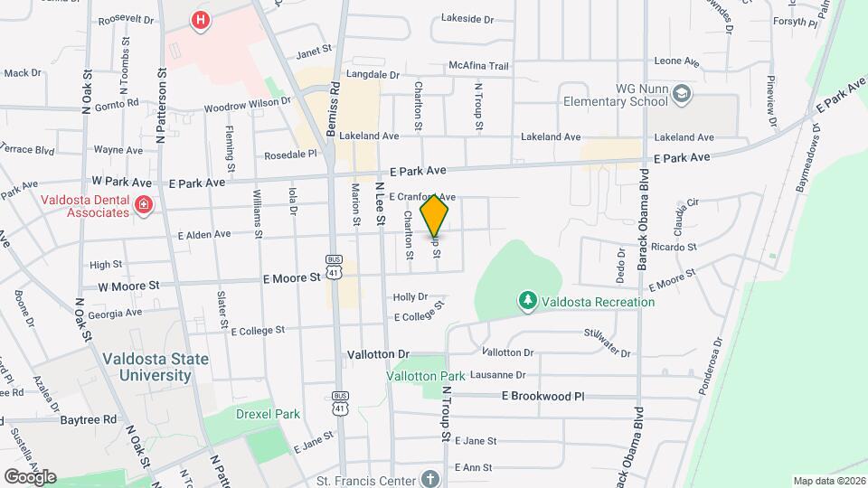 1712 N Troup St Map and Location Details
