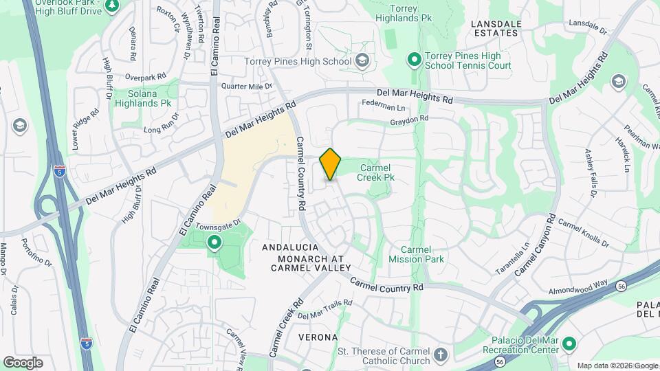 12912 Carmel Creek Rd Map and Location Details