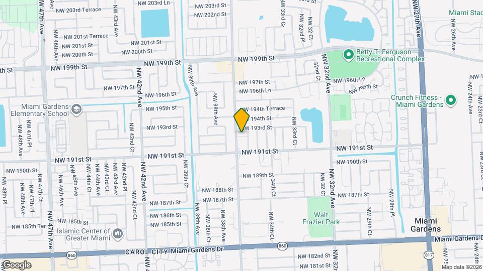 19229 NW 37th Ave Map and Location Details